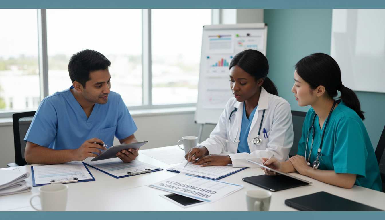 Healthcare professionals translating medical abbreviations